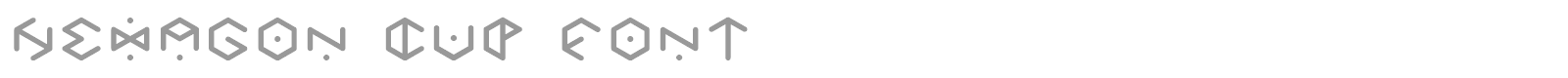 Hexagon Cup font preview